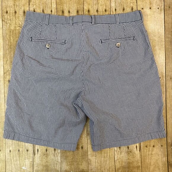 Peter Millar Golf Shorts Mens Size 35 Blue Gingham Microcheck - Picture 2 of 5